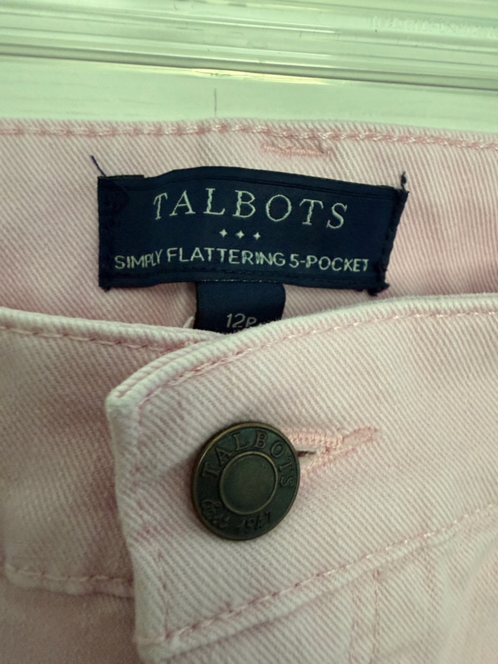 Talbots Straight-Leg Jeans in Light Pink - Picture 4 of 4